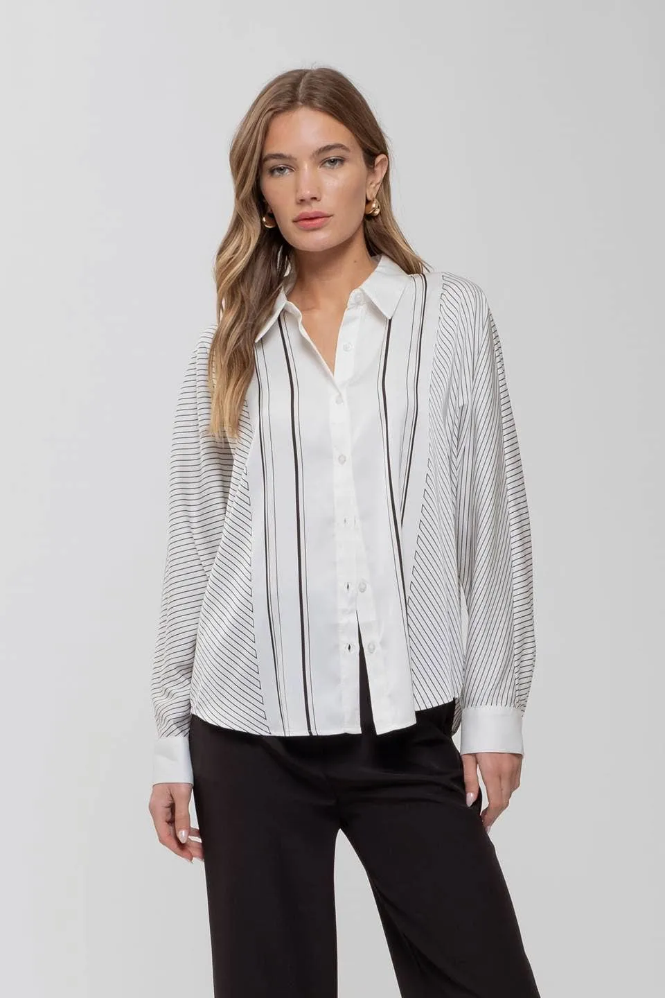 Stripe collar button down