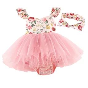 Summer Baby Girls Tutu Dress Tulle  Toddler Birthday Tea Party Dress