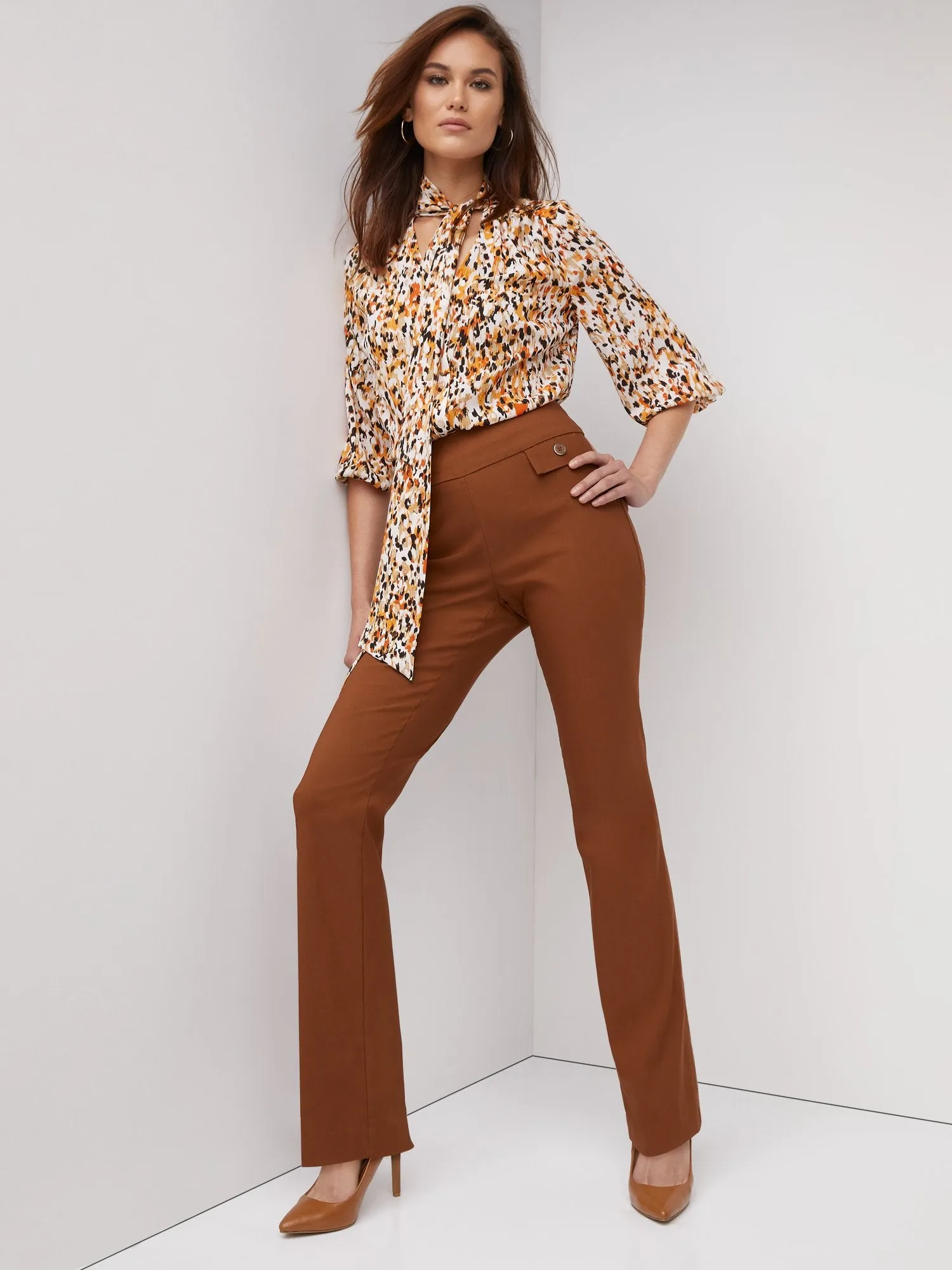 Tall Whitney High-Waisted Pull-On Bootcut Pant