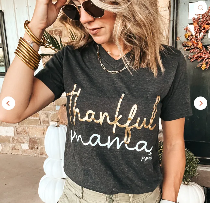 Thankful mama V-neck