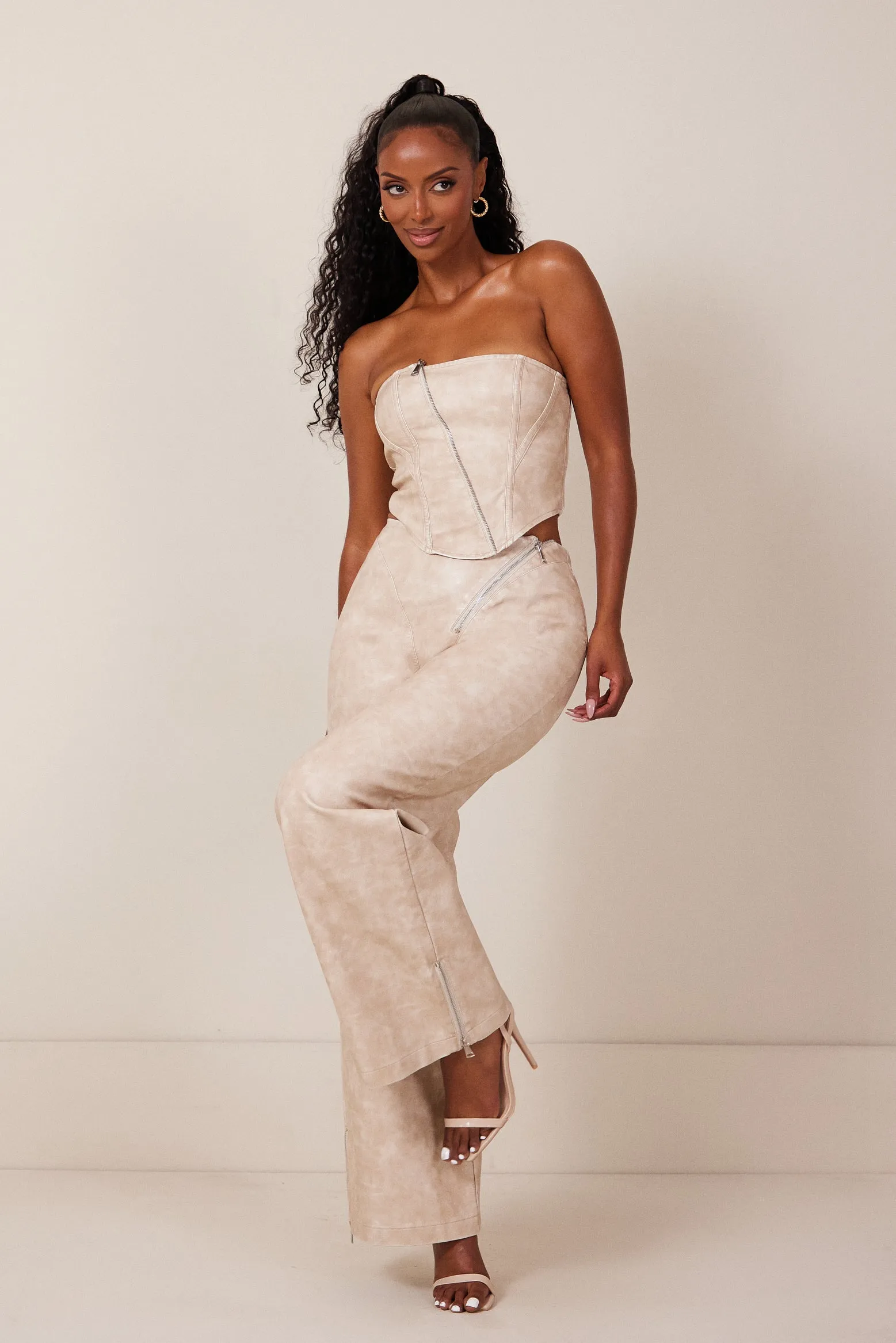 The Georgina Set Trousers in Cream