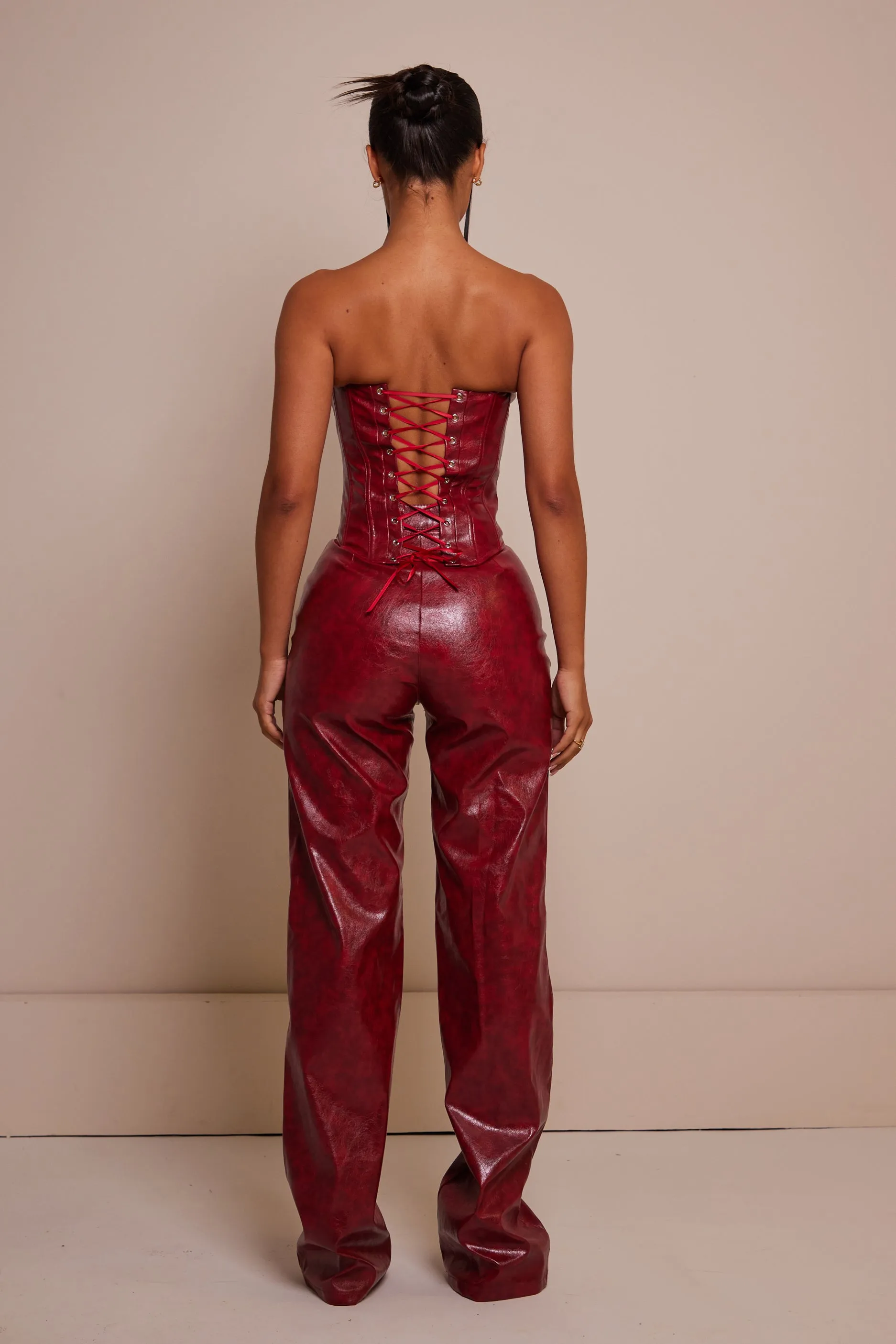 The Leather Trousers - Deep Red