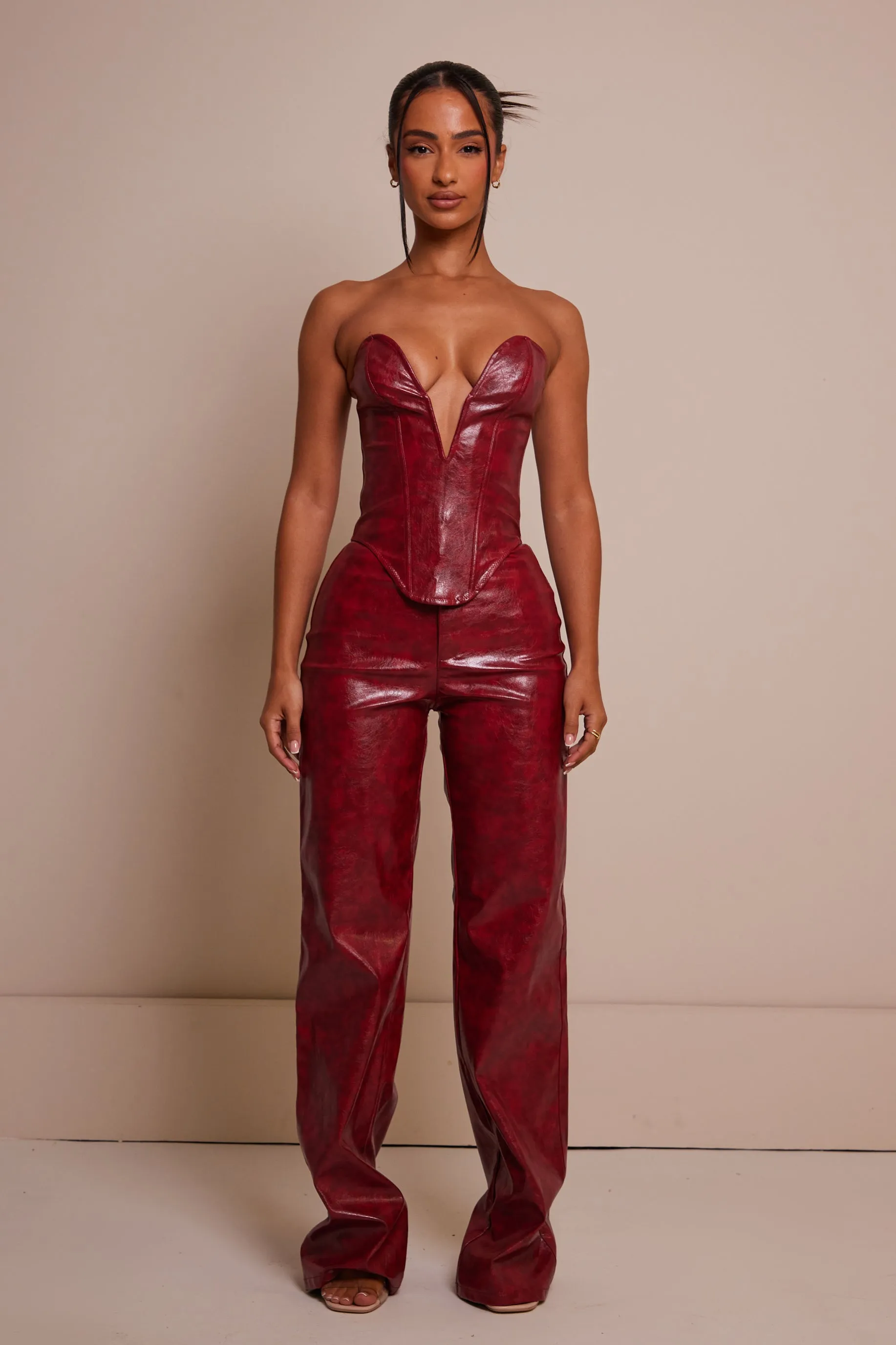 The Leather Trousers - Deep Red