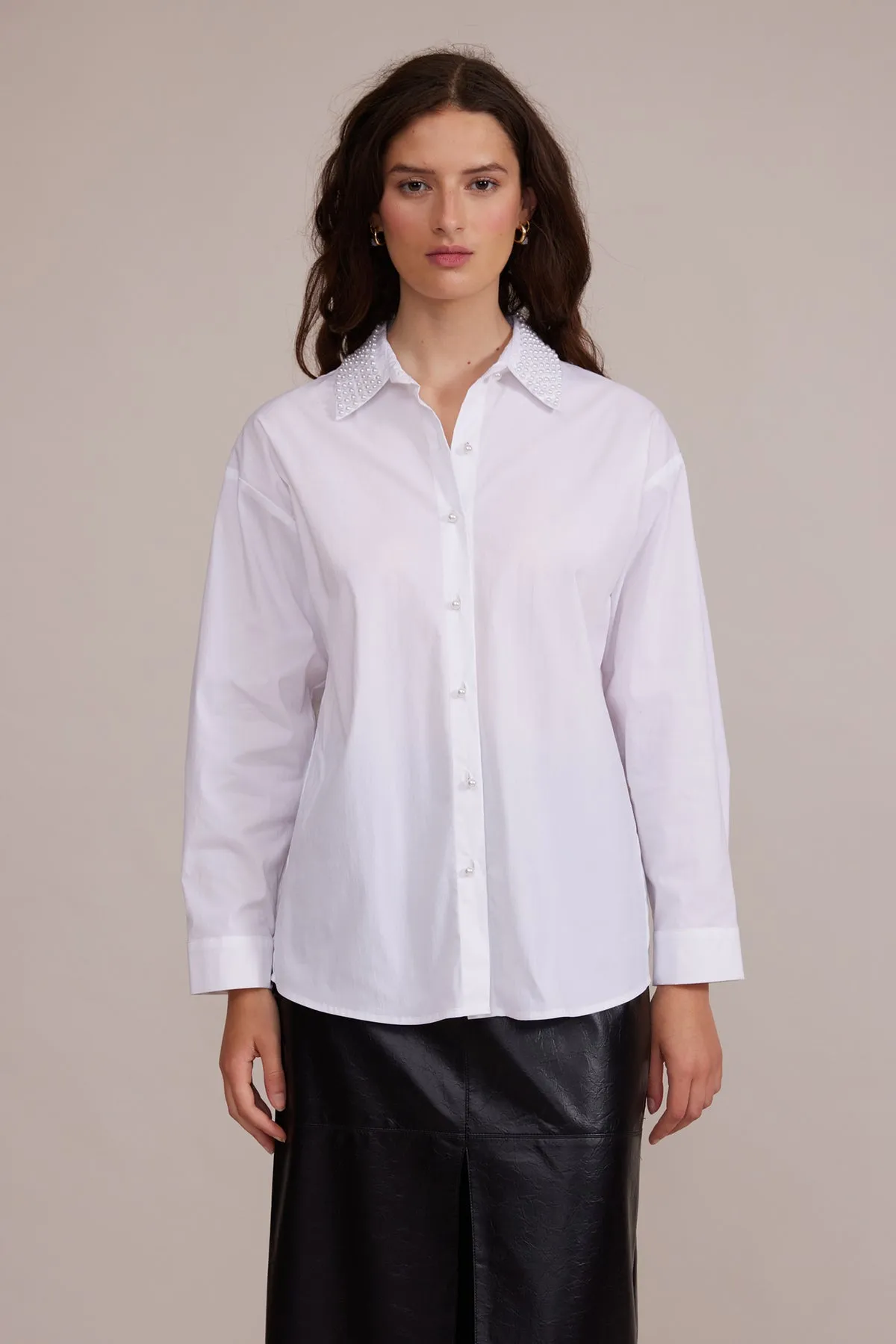 TORIN PEARL BUTTON DOWN TOP