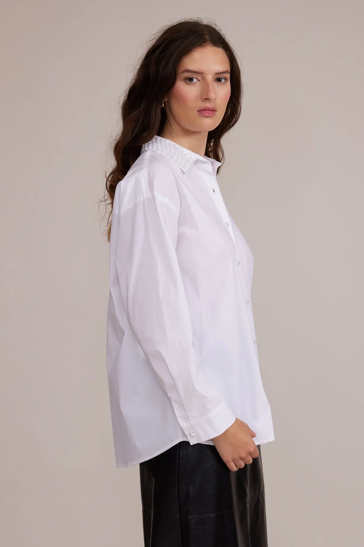 TORIN PEARL BUTTON DOWN TOP