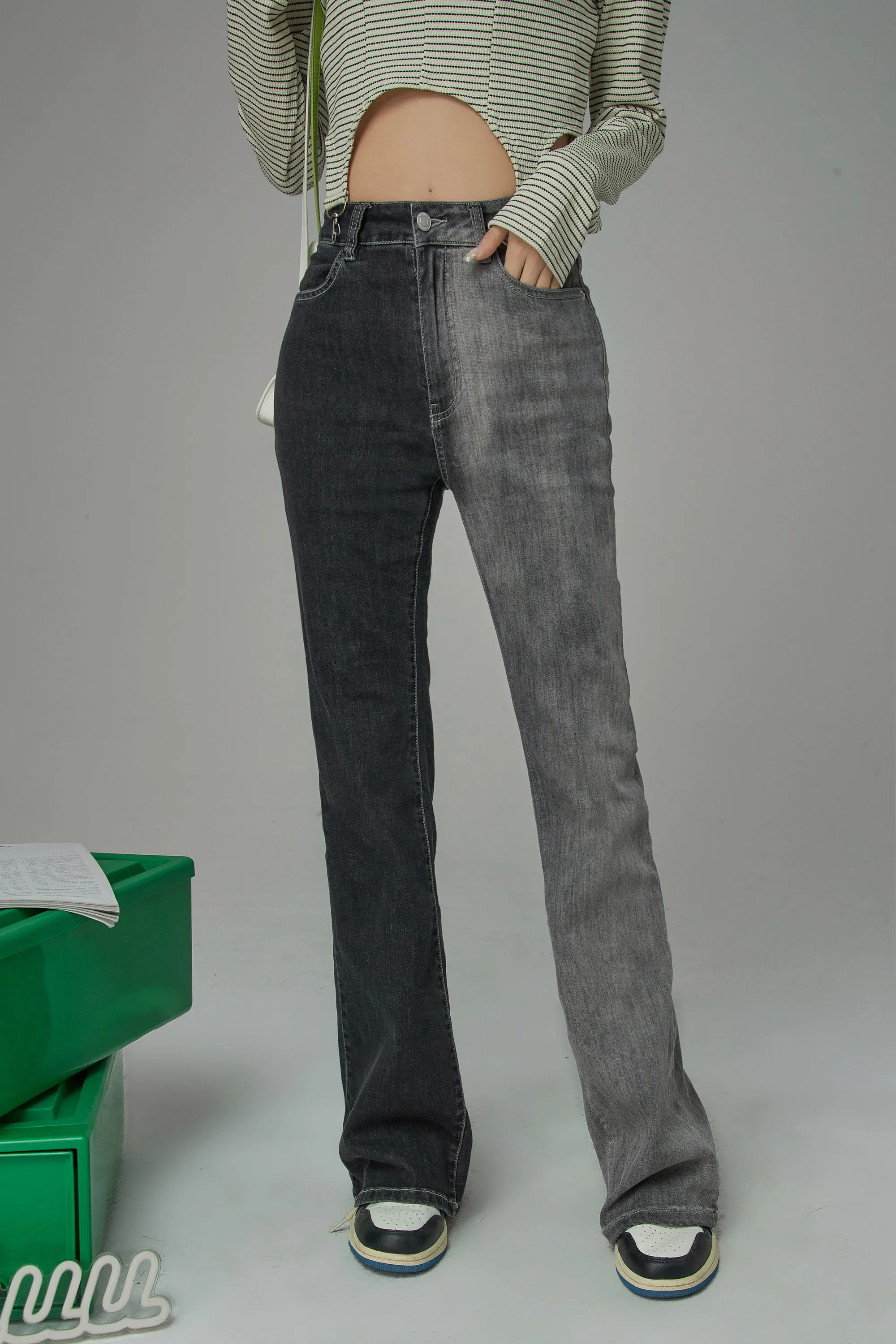 Wandering Around Bootcut Denim Pants