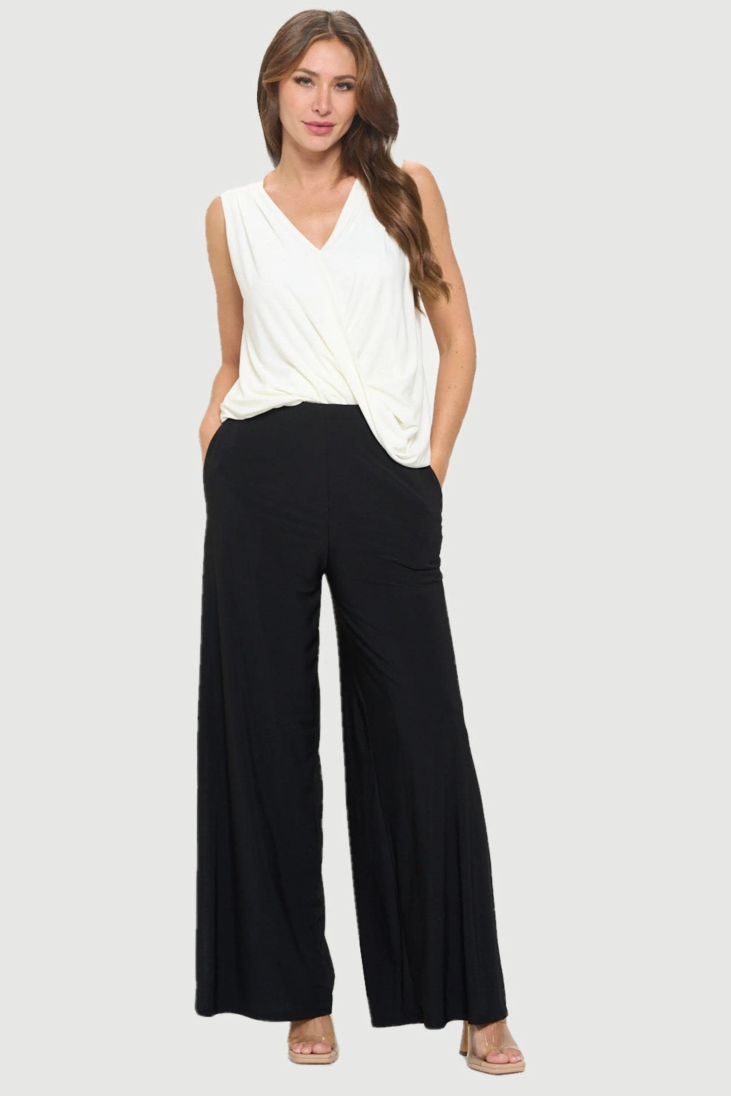 Wide Leg Side Slit Pant