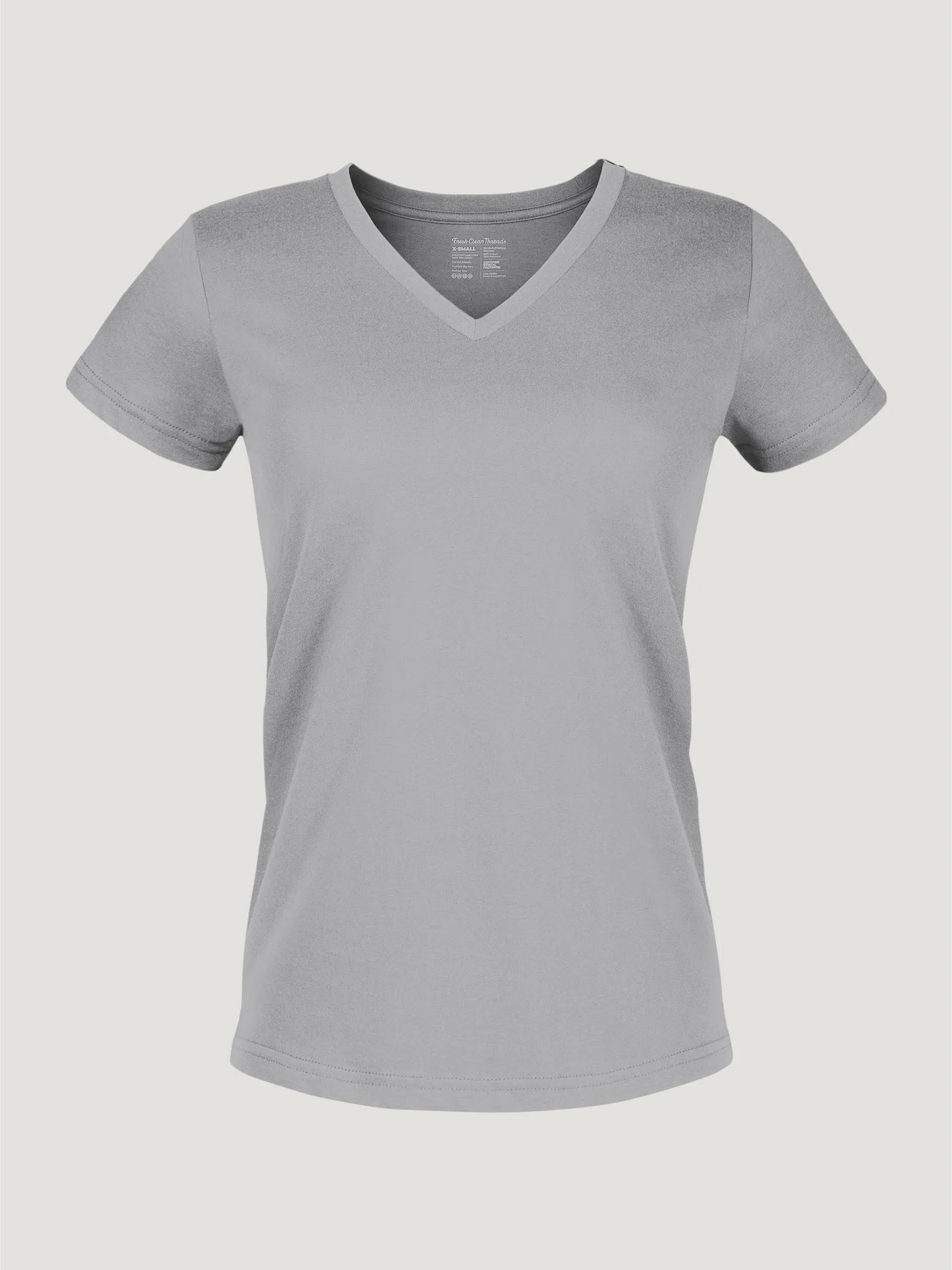 Women's Heather Grey V-Neck