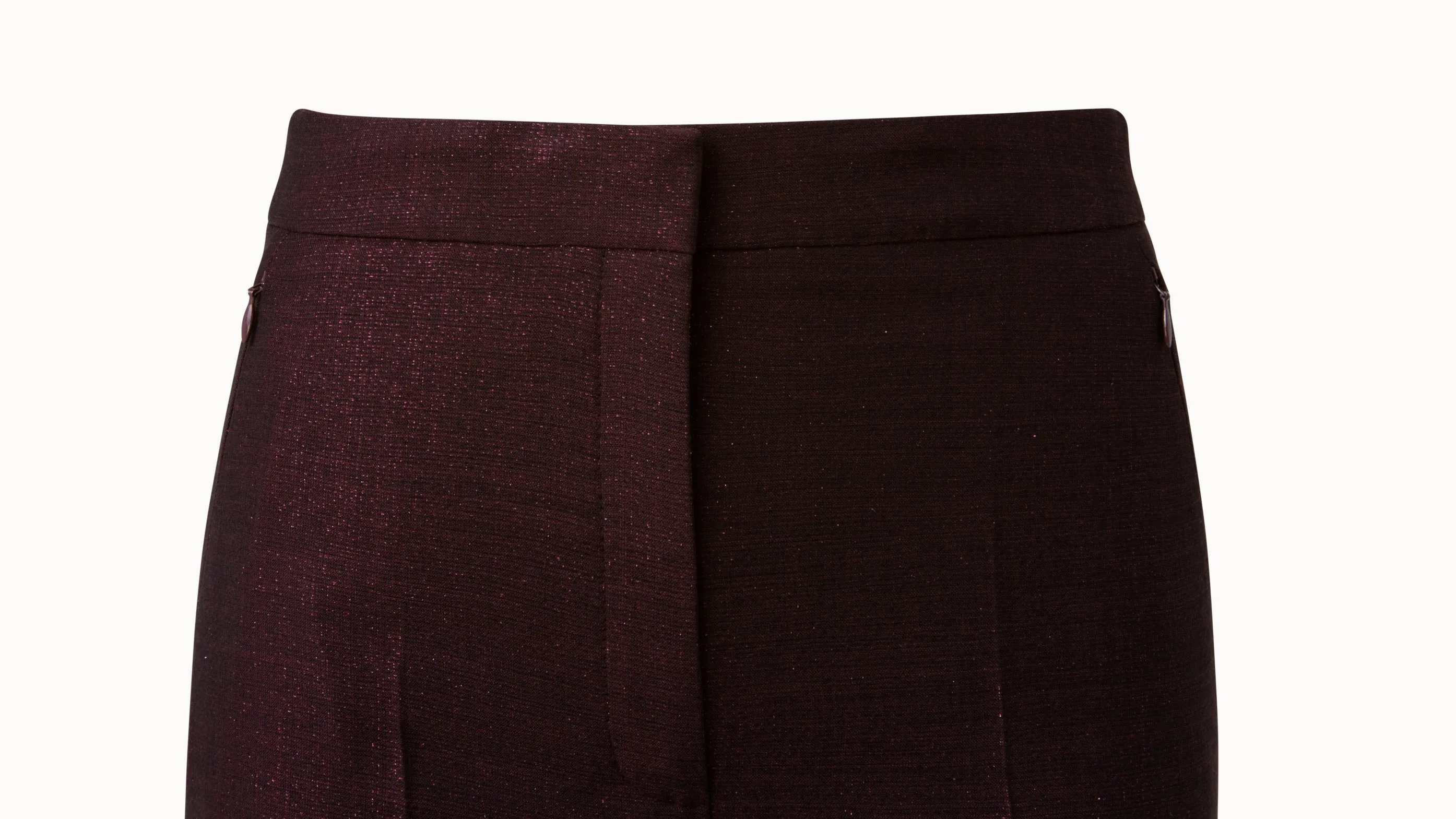 Wool Lurex Double Face Pant