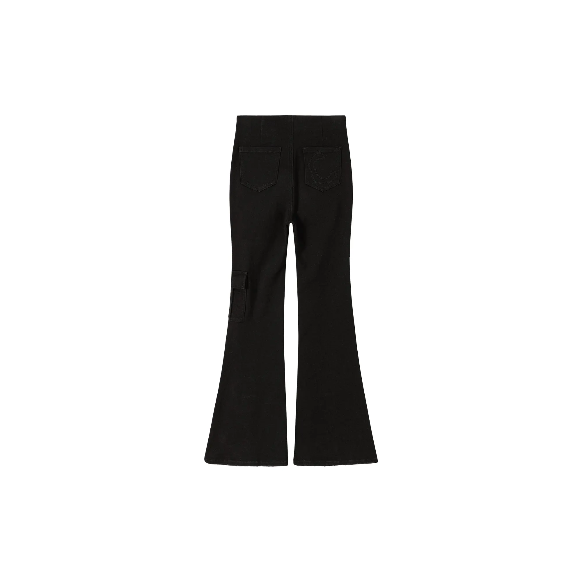 Zipper Slits Bootcut Pants